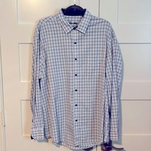 Tasso Elba blue and white mens shirt
